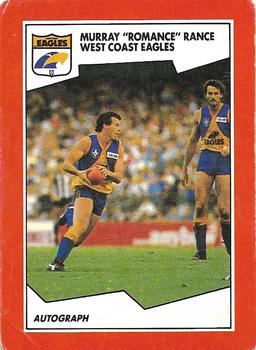 1989 Scanlens VFL #52 Murray Rance Front